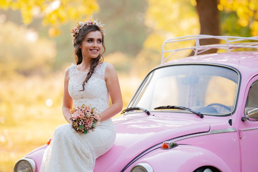 Pembe Beetle ile Anı - Klasik Otomobil Çekimleri